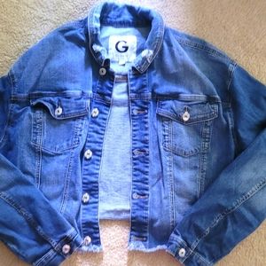 G by GUESS cropped denim jacket